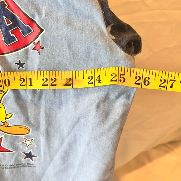 1996 USA Olympics Looney Tunes Tweety Bird Baseball Jersey Button Up Official - Picture 5 of 6
